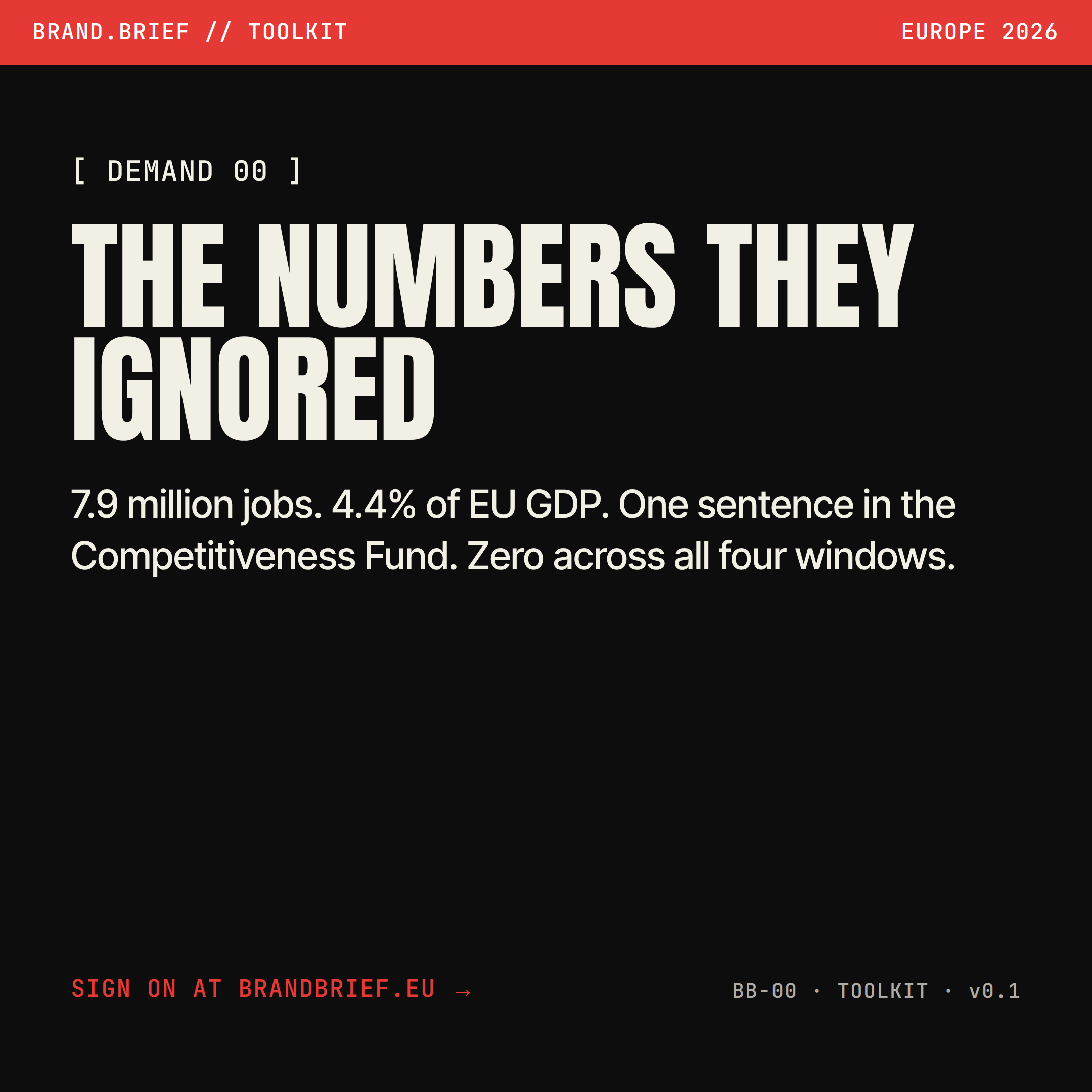 Demand 00 — The numbers they ignored
