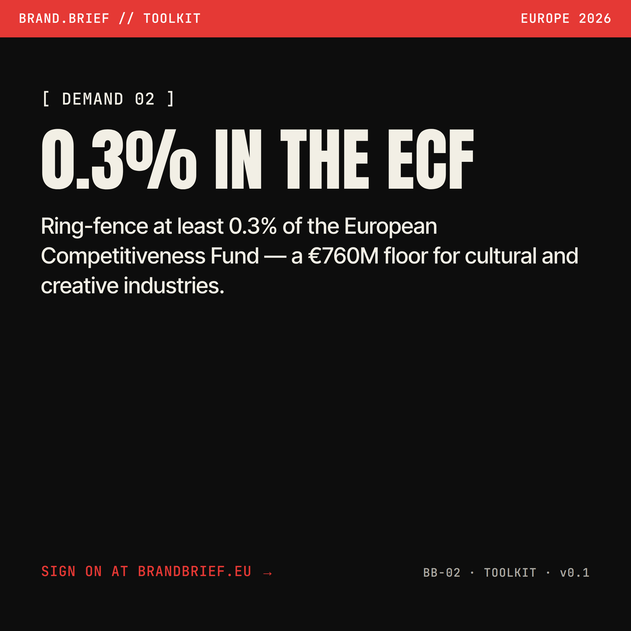 Demand 02 — 0.3% in the ECF
